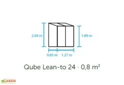 Halls Serre De Jardin Adossée En Verre Trempé Qube Lean-to 24 – 0,8 M² -Outils De Jardinage schema mini serre verre halls