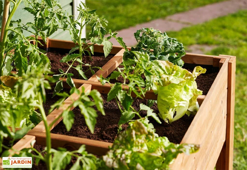 Carré Potager En Bois Autoclave Sur Pieds 120 X 80 Cm H. 88 Cm - Ventspils 6 Carré Potager En Bois Autoclave Sur Pieds 120 X 80 Cm H. 88 Cm - Ventspils – Image 4