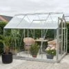 Halls Serre De Jardin En Aluminium Et Verre Trempé Popular 86 - 5 M² -Outils De Jardinage serre aluminium verre popular 86 alu