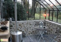 Serre Adossée Ancienne En Aluminium Et Verre Trempé 4mm Chambord 605x280 -Outils De Jardinage serre ancienne en aluminium et verre trempe 4mm chambord 1 3