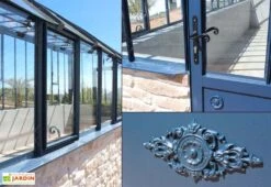 Serre Ancienne En Aluminium Et Verre Trempé 4mm Versailles 530x280m 13 Serre Ancienne En Aluminium Et Verre Trempé 4mm Versailles 530x280m -Outils De Jardinage serre ancienne en aluminium et verre trempe 4mm versailles detail 1