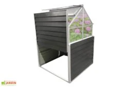 Mini Serre De Jardin Surélevée Avec Rangement – 1,2 X 1,2 M -Outils De Jardinage serre hauteur rangement