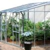 Serre De Jardin Adossée En Verre Lams 4,9 M² - Melissa Alu Naturel -Outils De Jardinage serre jardin adossee verre polycarbonate aluminium lams melissa ida 5200