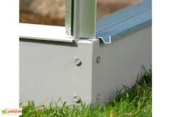 Serre De Jardin Adossée En Verre Lams 7,2 M² - Melissa Alu Naturel -Outils De Jardinage serre jardin adossee verre polycarbonate aluminium lams melissa ida 7800 1