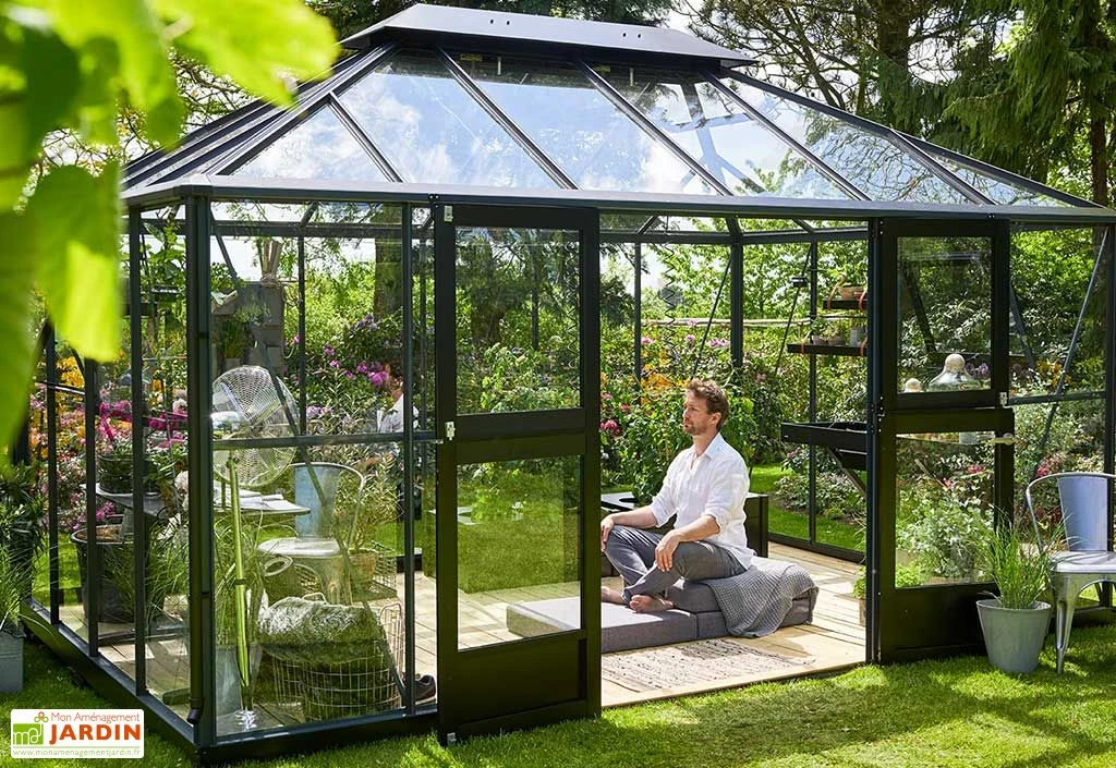 Jardin D’Hiver Verre Trempé Alu Anthracite 13 M² – Juliana Grand Oase 3 Jardin D’Hiver Verre Trempé Alu Anthracite 13 M² – Juliana Grand Oase
