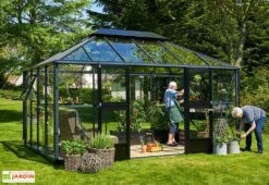 Jardin D’Hiver Verre Trempé Alu Anthracite 13 M² – Juliana Grand Oase 11 Jardin D’Hiver Verre Trempé Alu Anthracite 13 M² – Juliana Grand Oase -Outils De Jardinage serre jardin aluminium anthracite verre trempe juliana grand oase 7