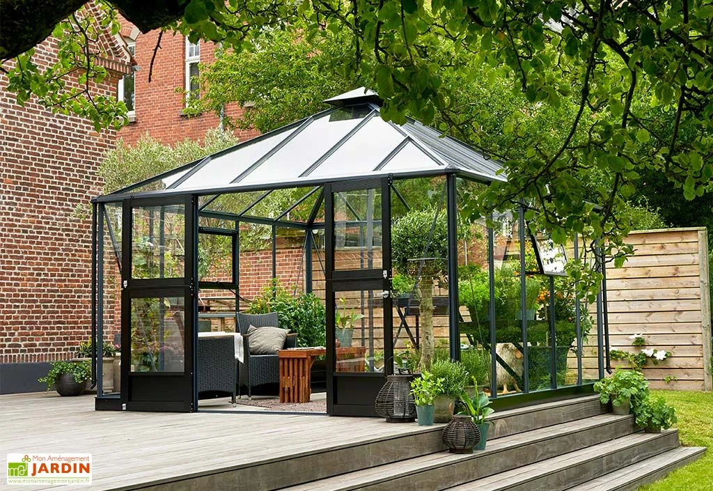 Jardin D’Hiver En Verre Trempé Alu Anthracite 13,5 M² – Juliana Oase 6 Jardin D’Hiver En Verre Trempé Alu Anthracite 13,5 M² – Juliana Oase – Image 4
