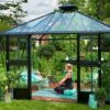 Jardin D’Hiver En Verre Trempé Alu Anthracite 13,5 M² – Juliana Oase -Outils De Jardinage serre jardin aluminium anthracite verre trempe juliana oase 9