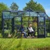 Serre De Jardin Verre Trempé Alu Anthracite 13 M² – Juliana Orangeri -Outils De Jardinage serre jardin aluminium anthracite verre trempe juliana orangerie 2