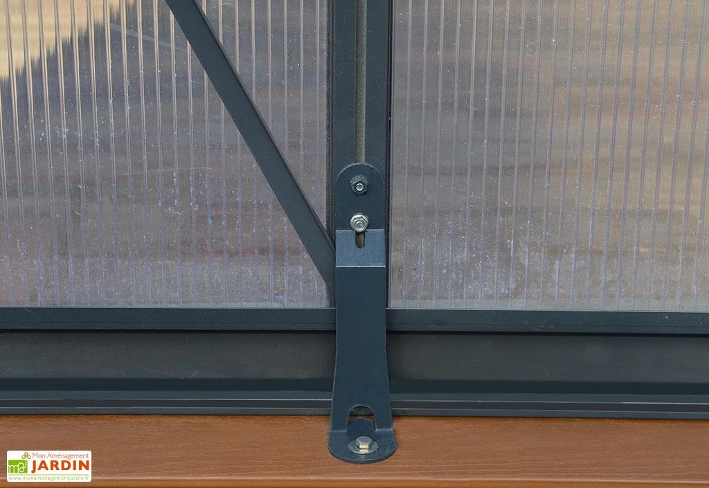 Serre De Jardin En Aluminium Et Polycarbonate Glory 11,8 M² - Grise 7 Serre De Jardin En Aluminium Et Polycarbonate Glory 11,8 M² - Grise – Image 5