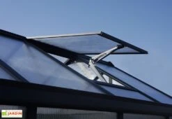 Serre De Jardin En Aluminium Et Polycarbonate Glory 4,7 M² - Grise -Outils De Jardinage serre jardin aluminium polycarbonate glory 4 7 m 7