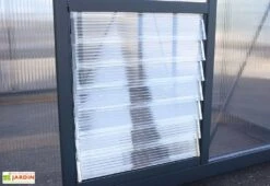 Serre De Jardin En Aluminium Et Polycarbonate Glory 4,7 M² - Grise -Outils De Jardinage serre jardin aluminium polycarbonate glory 4 7 m 8