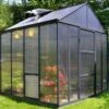 Serre De Jardin En Aluminium Et Polycarbonate Glory 6 M² - Grise -Outils De Jardinage serre jardin aluminium polycarbonate glory 6 m 1