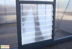 Serre De Jardin En Aluminium Et Polycarbonate Glory 8,9 M² - Grise -Outils De Jardinage serre jardin aluminium polycarbonate glory 8 9 m 9