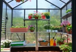 Serre De Jardin En Aluminium Et Polycarbonate Glory 11,8 M² - Grise 10 Serre De Jardin En Aluminium Et Polycarbonate Glory 11,8 M² - Grise -Outils De Jardinage serre jardin aluminium polycarbonate glory palram 1 1