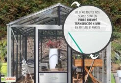 Serre De Jardin En Aluminium Et Verre Trempé Supra 16,7 M² -Outils De Jardinage serre jardin aluminium supra 530x315 cm 1