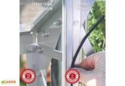 Serre De Jardin En Alu Et Verre Trempé Lams 12,9 M² - Aloé Vert 12 Serre De Jardin En Alu Et Verre Trempé Lams 12,9 M² - Aloé Vert -Outils De Jardinage serre jardin aluminium verre trempe aloe 13m2 vert 2