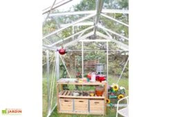 Serre De Jardin En Aluminium Et Verre Trempé Essentia 7,3 M² -Outils De Jardinage serre jardin aluminium verre trempe essentia 73m 3