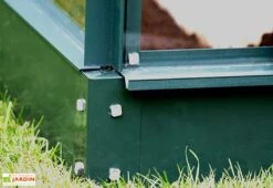 Serre De Jardin En Alu Et Verre Trempé Lams 12,9 M² - Laurus Vert -Outils De Jardinage serre jardin aluminium verre trempe laurus lams 13m2 vert 2