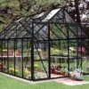 Halls Serre De Jardin En Aluminium Et Verre Trempé Magnum 128 – 9,9 M² -Outils De Jardinage serre jardin aluminium verre trempe noir