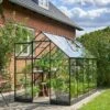 Halls Serre De Jardin En Aluminium Et Verre Trempé Qube 610 Noir 6,4 M² -Outils De Jardinage serre jardin aluminium verre trempe qube 610 noir 64m 1