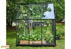 Halls Serre De Jardin En Aluminium Et Verre Trempé Qube 66 Noir 3,9 M² -Outils De Jardinage serre jardin aluminium verre trempe qube 66 noir 39m 1