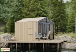 Serre De Jardin En Bois Et Verre Trempé Avec Panneaux Occultants – Tournesol