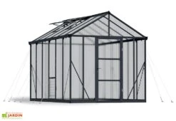 Serre De Jardin En Aluminium Et Polycarbonate Glory 8,9 M² - Grise -Outils De Jardinage serre jardin glory 9m2 palram canopia