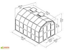 Serre De Jardin Polycarbonate Et PVC 10 M² – Grand Gardener 8x12 -Outils De Jardinage serre jardin grand gardener 8x12 1 1