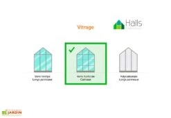 Halls Serre De Jardin En Aluminium Et Verre Horticole Popular 106 (6,2 M²) -Outils De Jardinage serre jardin halls verre horticole carreaux 2