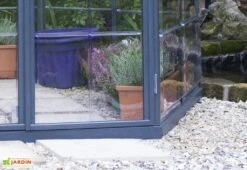 Serre De Jardin Hexagonale Aluminium/polycarbonate Oasis 8 M² - Grise -Outils De Jardinage serre jardin hexagonale aluminium polycarbonate oasis 8 m 1