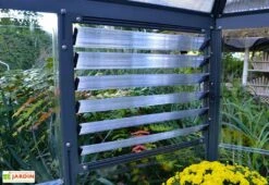 Serre De Jardin Hexagonale Aluminium/polycarbonate Oasis 8 M² - Grise -Outils De Jardinage serre jardin hexagonale aluminium polycarbonate oasis 8 m 4