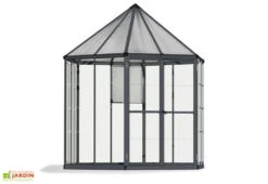 Serre De Jardin Hexagonale Aluminium/Polycarbonate Oasis 3,8 M² -Outils De Jardinage serre jardin hexagonale oasis palram canopia 1 1