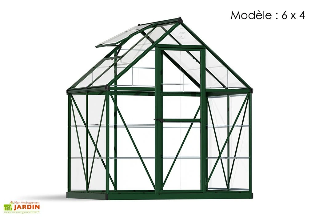Serre De Jardin Polycarbonate Harmony Palram - Canopia Verte 4 Serre De Jardin Polycarbonate Harmony Palram - Canopia Verte – Image 2
