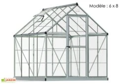 Serre De Jardin Polycarbonate Harmony Palram - Canopia Argent -Outils De Jardinage serre jardin palram canopia harmony silver 6x8 1