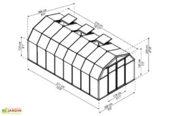 Serre De Jardin Polycarbonate Et PVC 5 X 2,5 M – Hobby Gardener 8x16 10 Serre De Jardin Polycarbonate Et PVC 5 X 2,5 M – Hobby Gardener 8x16 -Outils De Jardinage serre jardin palram canopia hobby gardener 8x16 2