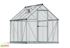 Serre De Jardin Grise Polycarbonate Aluminium 2,5 X 2 M – Mythos 6x8 -Outils De Jardinage serre jardin palram canopia mythos 6x8 2