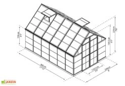 Serre De Jardin En Aluminium Et Polycarbonate Octave 9 M² -Outils De Jardinage serre jardin palram canopia octave 9m2 5