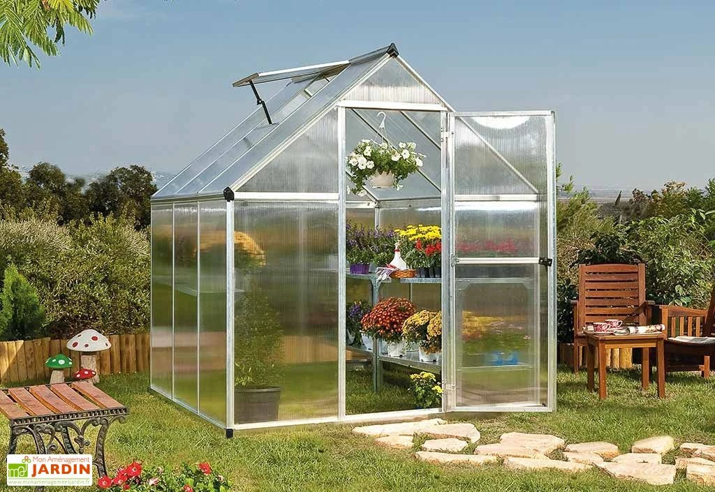 Serre De Jardin Grise Polycarbonate Aluminium 2 X 2 M – Mythos 6x6 3 Serre De Jardin Grise Polycarbonate Aluminium 2 X 2 M – Mythos 6x6