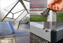 Serre De Jardin Grise Polycarbonate Aluminium 2 X 2 M – Mythos 6x6 11 Serre De Jardin Grise Polycarbonate Aluminium 2 X 2 M – Mythos 6x6 -Outils De Jardinage serre jardin polycarbonate aluminium grise 2m mythos 6x6 palram 4