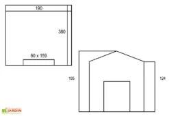 Serre De Jardin En Aluminium Et Polycarbonate – Diamant Gris 126 -Outils De Jardinage serre jardin polycarbonate diamant 126 base acier 190x380x195cm 7m2 5