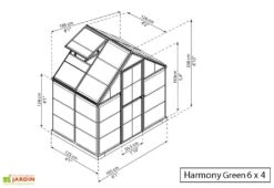 Serre De Jardin Polycarbonate Harmony Palram - Canopia Verte 10 Serre De Jardin Polycarbonate Harmony Palram - Canopia Verte -Outils De Jardinage serre jardin polycarbonate green palram harmony 6x4 1