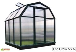 Serre De Jardin Verte Polycarbonate Et PVC – Eco Grow -Outils De Jardinage serre jardin polycarbonate palram ecogrow 6x6 1