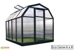 Serre De Jardin Verte Polycarbonate Et PVC – Eco Grow -Outils De Jardinage serre jardin polycarbonate palram ecogrow 6x8 1