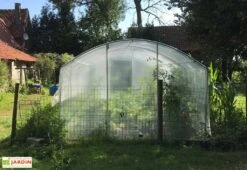 Serre Tunnel Tonneau En Polyéthylène 31,5 M² - 4 Saisons 10,5 X 3 M -Outils De Jardinage serre jardin tunnel polyethylene tonneau 4 saisons 3m 2 5