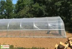 Serre Tunnel Tonneau En Polyéthylène 37,5 M² - 5ème Saison 7,5 X 5 M
