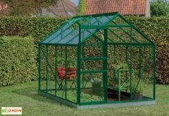 Serre Jardin Aluminium Verre Ivy 5 M² – Plusieurs Coloris -Outils De Jardinage serre jardin verre aluminium ivy introgrow 3