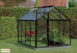 Serre Jardin Aluminium Verre Ivy 5 M² – Plusieurs Coloris -Outils De Jardinage serre jardin verre aluminium ivy introgrow 4