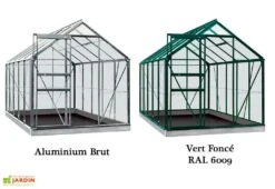 Serre Jardin Aluminium Verre Lily 6,2 M² – Plusieurs Coloris -Outils De Jardinage serre jardin verre aluminium lily introgrow 4