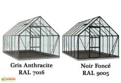 Serre Jardin Aluminium Verre Oliver 9,9 M² – Plusieurs Coloris -Outils De Jardinage serre jardin verre aluminium oliver introgrow 1